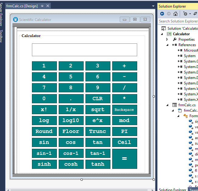 scientific calculator code in c# windows form application pdf