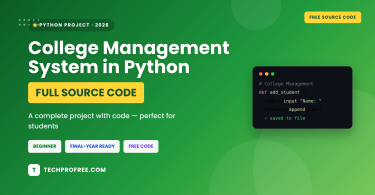 College Management System Project in Python Source Code - Feature image