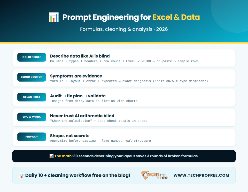 Prompt Engineering for Excel Infographic - Techprofree