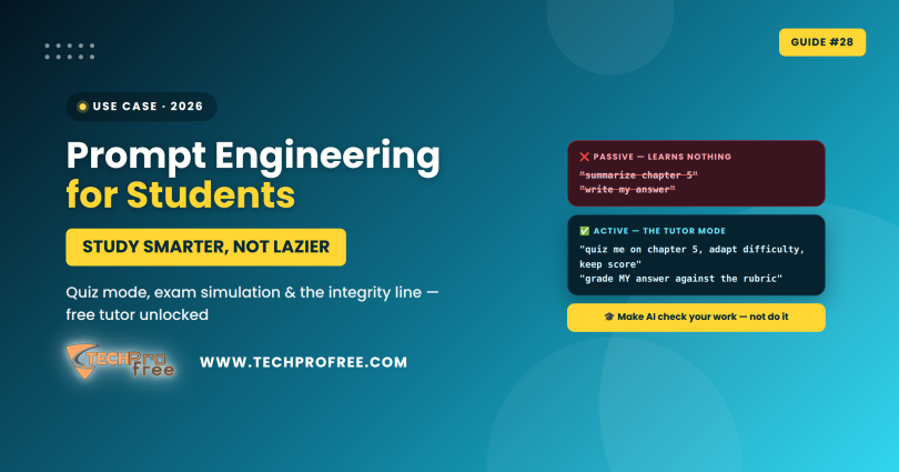 Prompt Engineering for Students 2026 - Techprofree