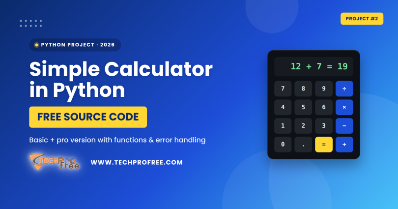 simple calculator project source code 2026 feature techprofree